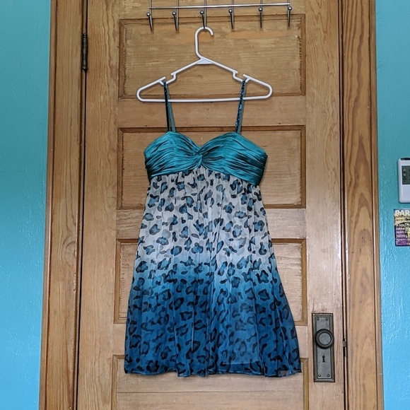 Blue Cheetah Hombre Dress - Picture 1 of 2